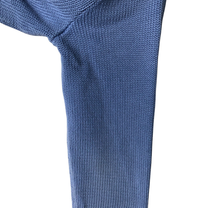 Ralph Lauren RALPH LAUREN SPORT shawl collar cotton knit sweater women's size L cotton blue type Vintage Second Hand