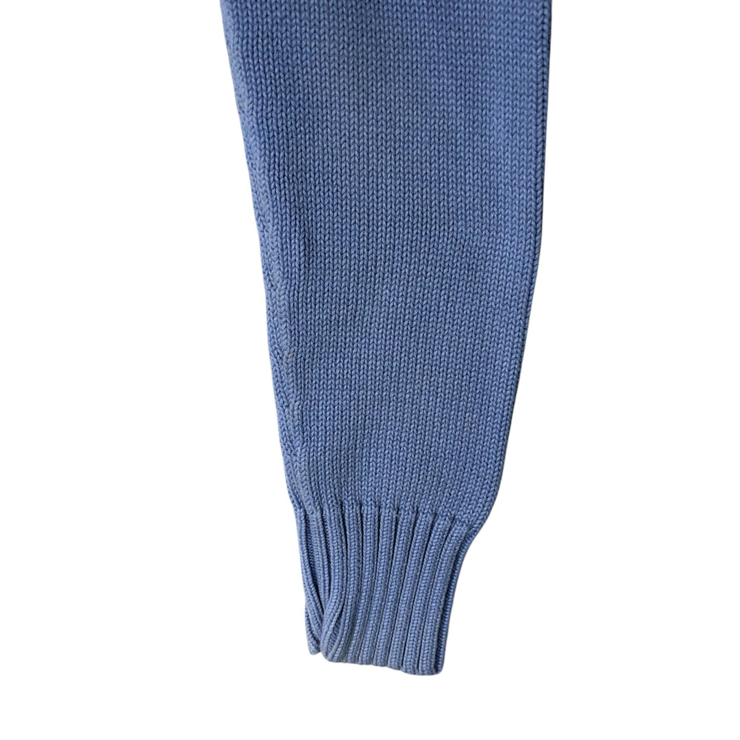 Ralph Lauren RALPH LAUREN SPORT shawl collar cotton knit sweater women's size L cotton blue type Vintage Second Hand