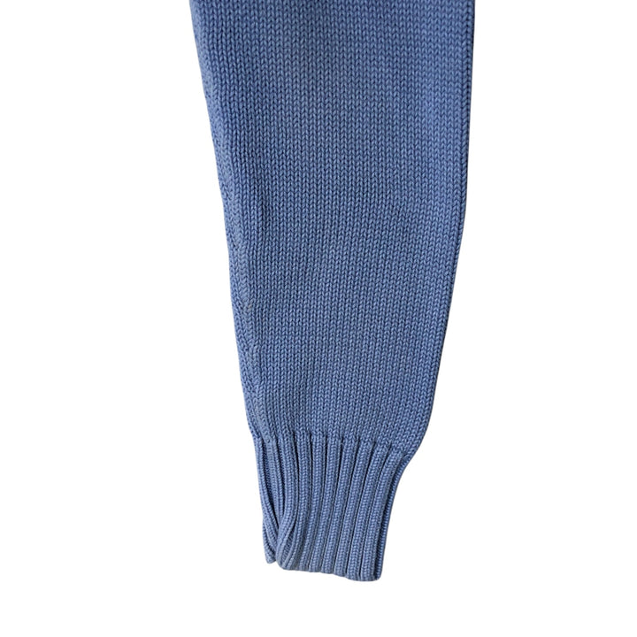 Ralph Lauren RALPH LAUREN SPORT shawl collar cotton knit sweater women's size L cotton blue type Vintage Second Hand