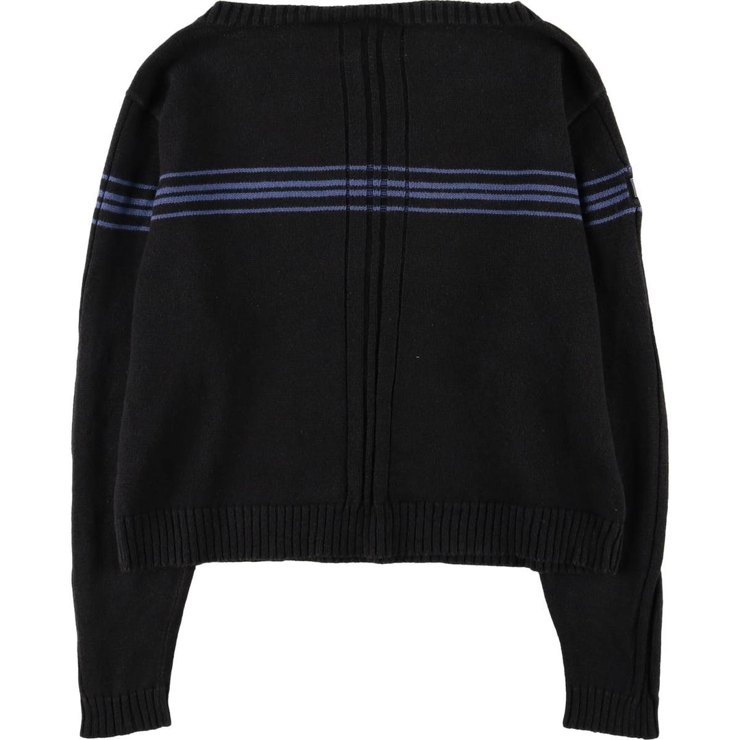 Harley-Davidson Border Pattern Ramie x Cotton Knit Sweater, Women's Size L Lamy black type Vintage Second Hand