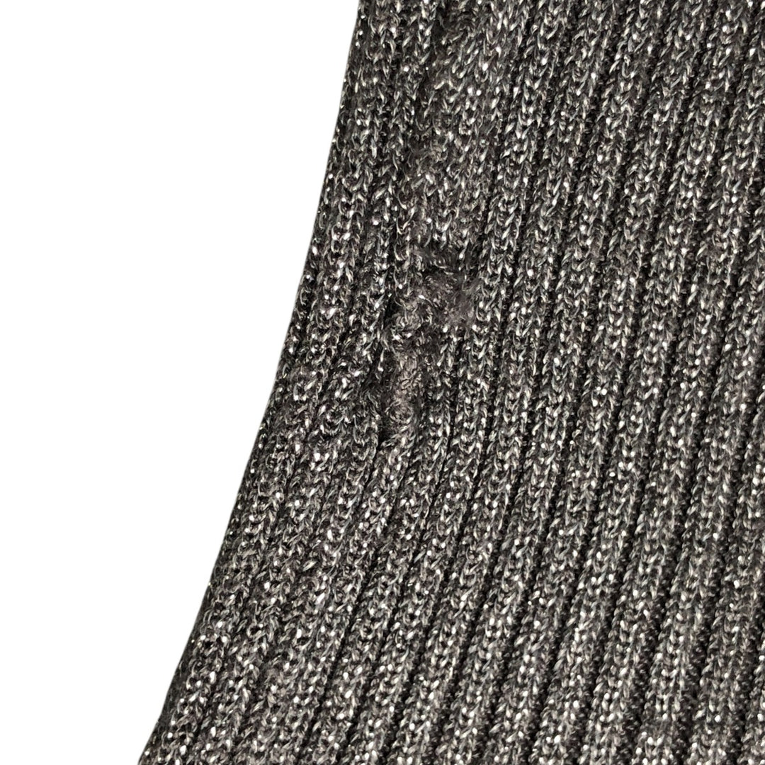 JOSEPH.A Turtleneck Lamé Knit Sweater, Women's Size L Rayon Silver type Vintage Second Hand