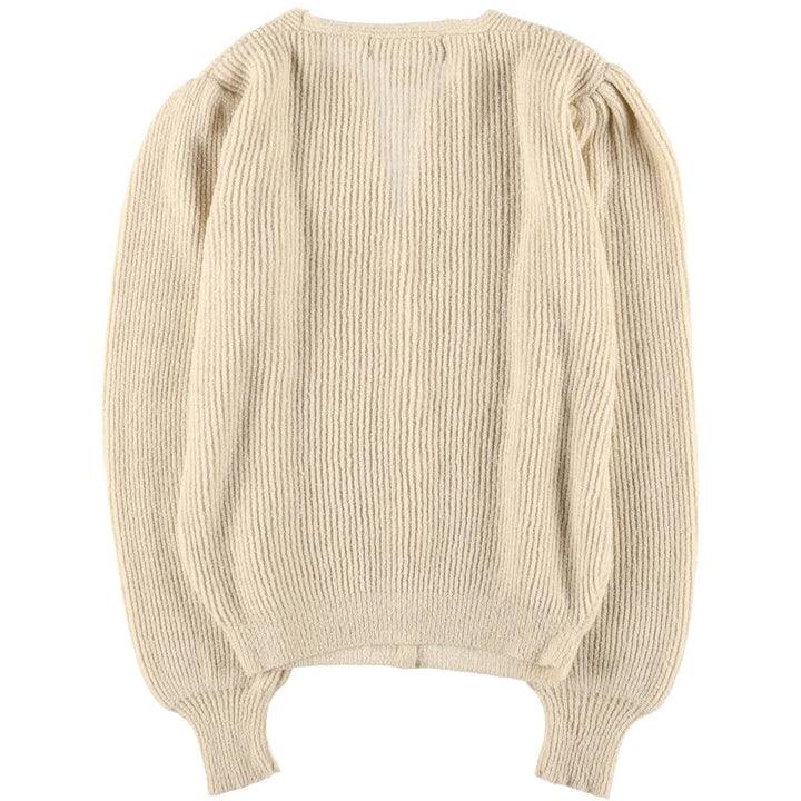 CASUAL CORNER Acrylic Knit Cardigan, Women's Size S acrylic ivory Vintage Second Hand