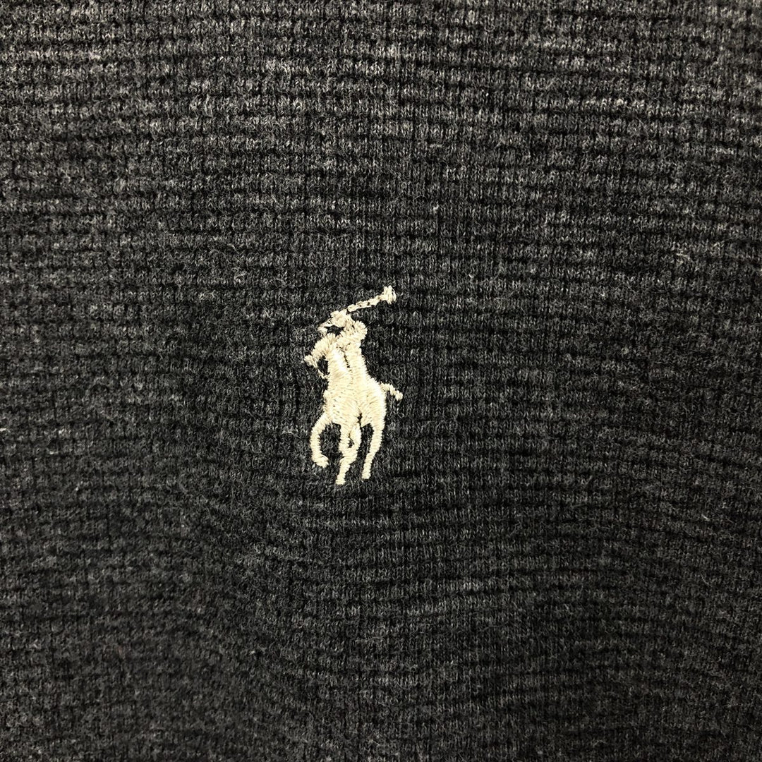 Ralph Lauren POLO RALPH LAUREN SLEEPWEAR Thermal Long T-shirt Waffle Men's L size cotton gray type Vintage Second Hand
