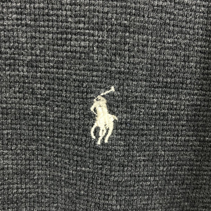 Ralph Lauren POLO RALPH LAUREN Thermal Long T-shirt Waffle Men's XL cotton gray type Vintage Second Hand