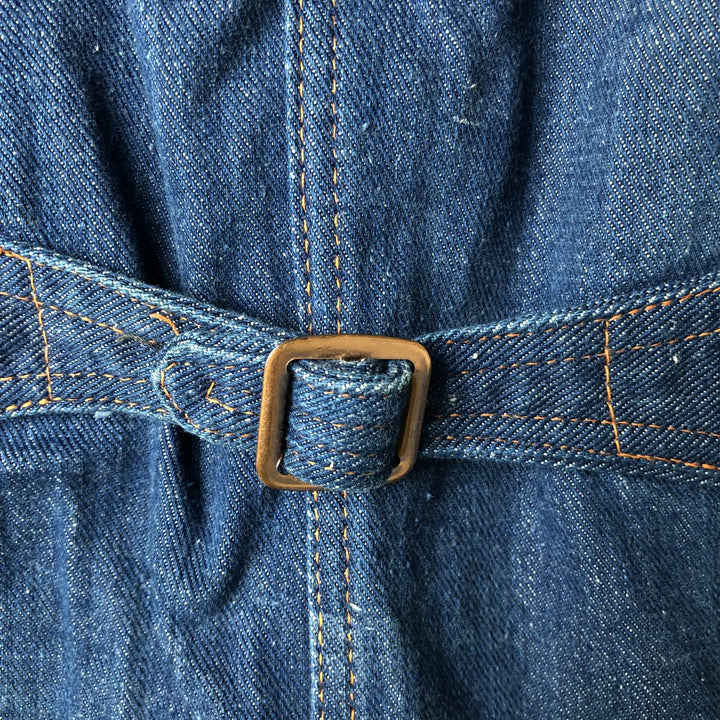 70'S OUTERLIMITS Open Front Denim Vest Women's Size S Vintage cotton blue type Vintage Second Hand