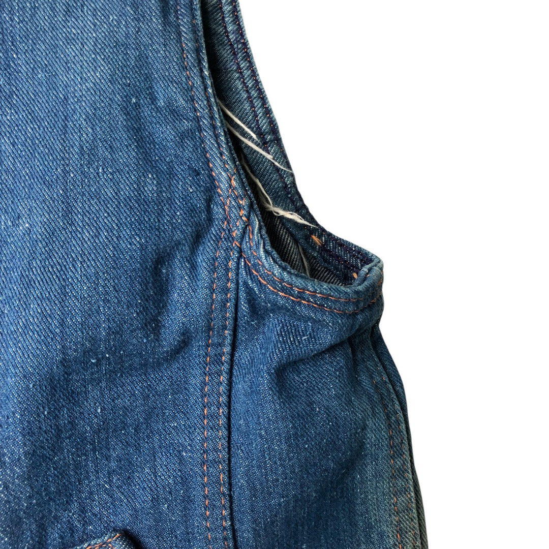 70'S OUTERLIMITS Open Front Denim Vest Women's Size S Vintage cotton blue type Vintage Second Hand