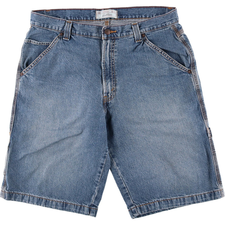 Levi's Signature Denim Painter Shorts, Men's Size 36 cotton Blue type light blue Vintage Second Hand
