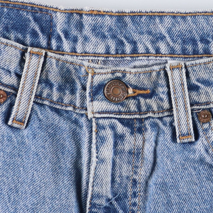 Levi's 550 Relaxed Fit Denim Shorts with Orange Tab, Men's Size W30 cotton Blue type light blue Vintage Second Hand