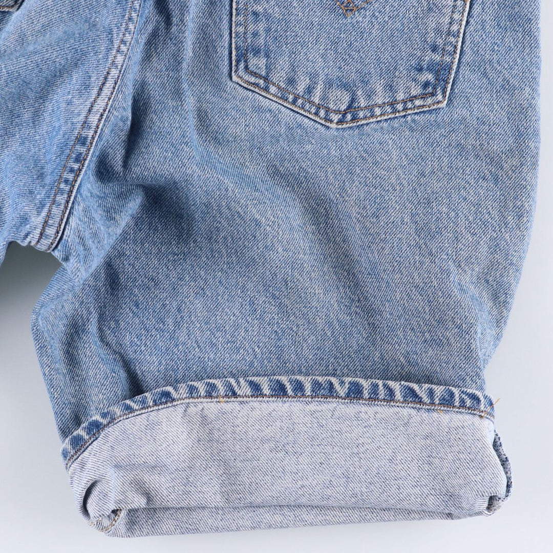 Levi's 550 Relaxed Fit Denim Shorts with Orange Tab, Men's Size W30 cotton Blue type light blue Vintage Second Hand