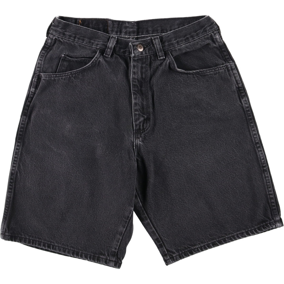 Wrangler Men's Black Denim Shorts, Size W29 cotton black type Vintage Second Hand