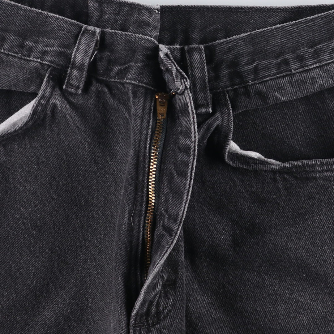 Wrangler Men's Black Denim Shorts, Size W29 cotton black type Vintage Second Hand