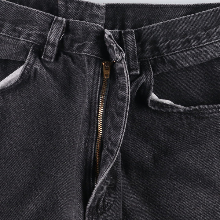 Wrangler Men's Black Denim Shorts, Size W29 cotton black type Vintage Second Hand