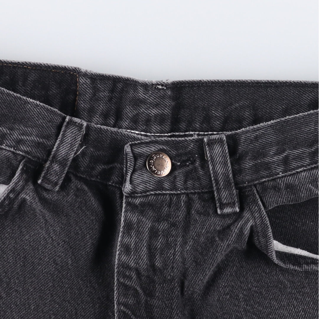 Wrangler Men's Black Denim Shorts, Size W29 cotton black type Vintage Second Hand