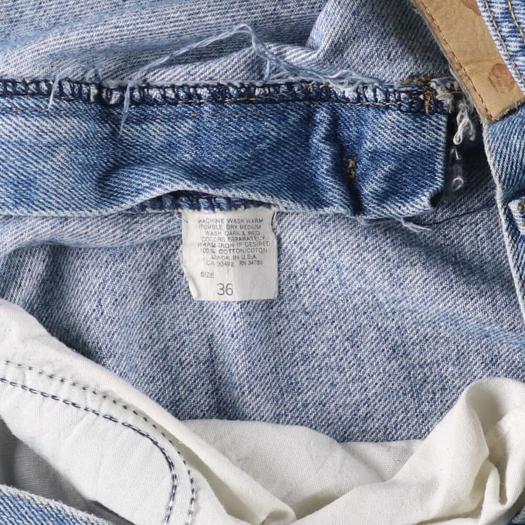 Lee Men's Denim Shorts, Jorts, Made in USA, Size W35 cotton Blue type light blue Vintage Second Hand