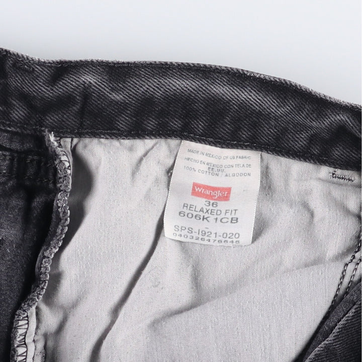 Wrangler Relaxed Fit Black Denim Shorts, Men's Size 35 cotton black type Vintage Second Hand