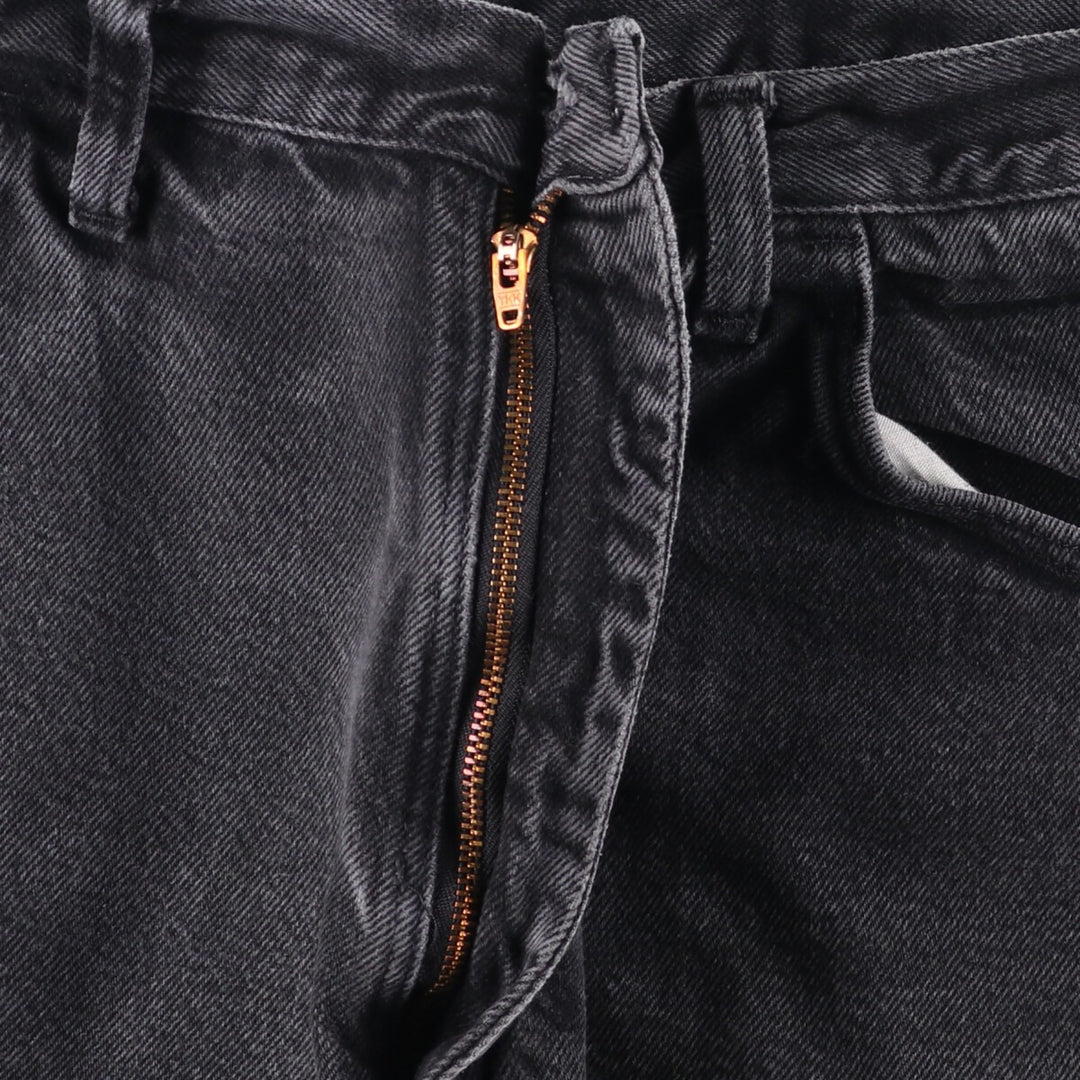 Wrangler Relaxed Fit Black Denim Shorts, Men's Size 35 cotton black type Vintage Second Hand