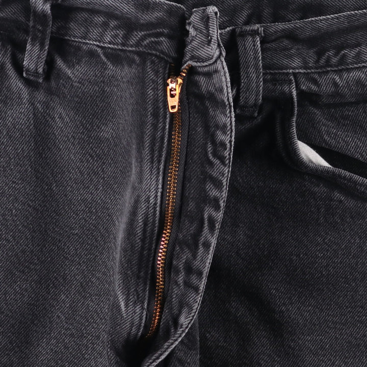 Wrangler Relaxed Fit Black Denim Shorts, Men's Size 35 cotton black type Vintage Second Hand