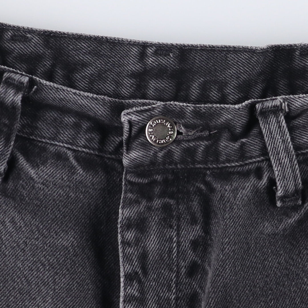 Wrangler Relaxed Fit Black Denim Shorts, Men's Size 35 cotton black type Vintage Second Hand