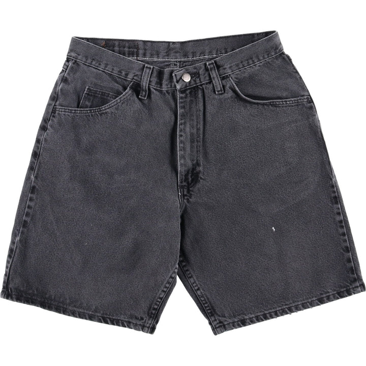Wrangler Black Denim Shorts, Shorts, Men's, W32 equivalent cotton black type Vintage Second Hand