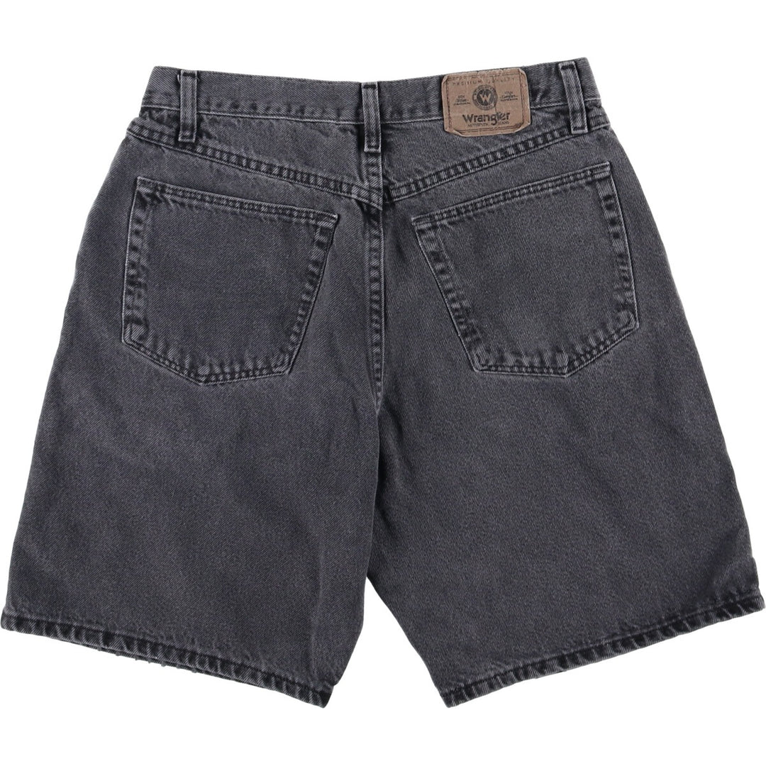 Wrangler Black Denim Shorts, Shorts, Men's, W32 equivalent cotton black type Vintage Second Hand