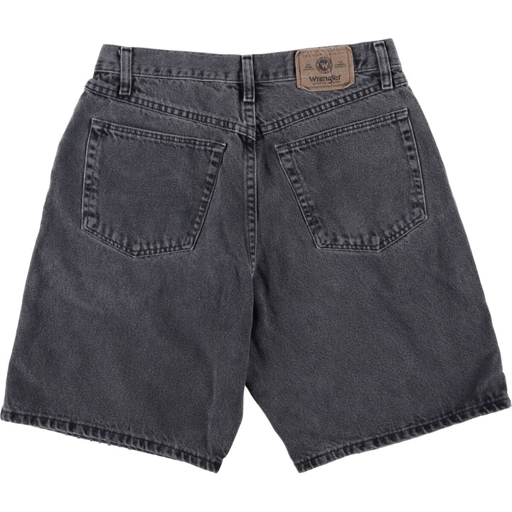 Wrangler Black Denim Shorts, Shorts, Men's, W32 equivalent cotton black type Vintage Second Hand