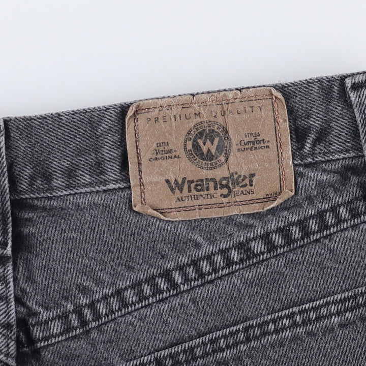 Wrangler Black Denim Shorts, Shorts, Men's, W32 equivalent cotton black type Vintage Second Hand