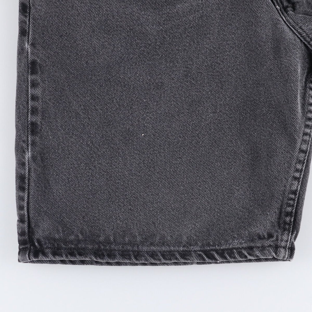 Wrangler Black Denim Shorts, Shorts, Men's, W32 equivalent cotton black type Vintage Second Hand