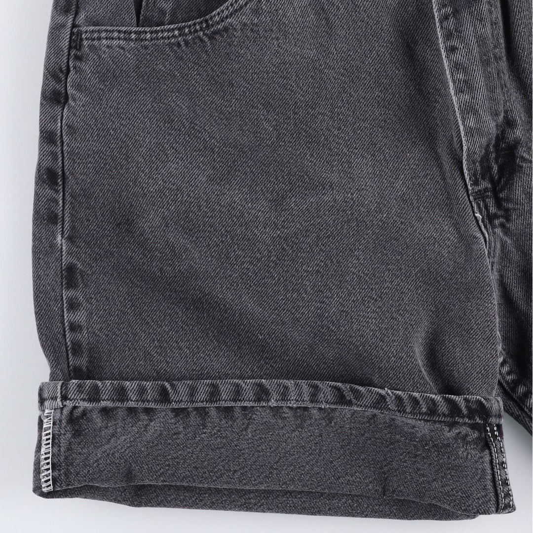Wrangler Black Denim Shorts, Shorts, Men's, W32 equivalent cotton black type Vintage Second Hand