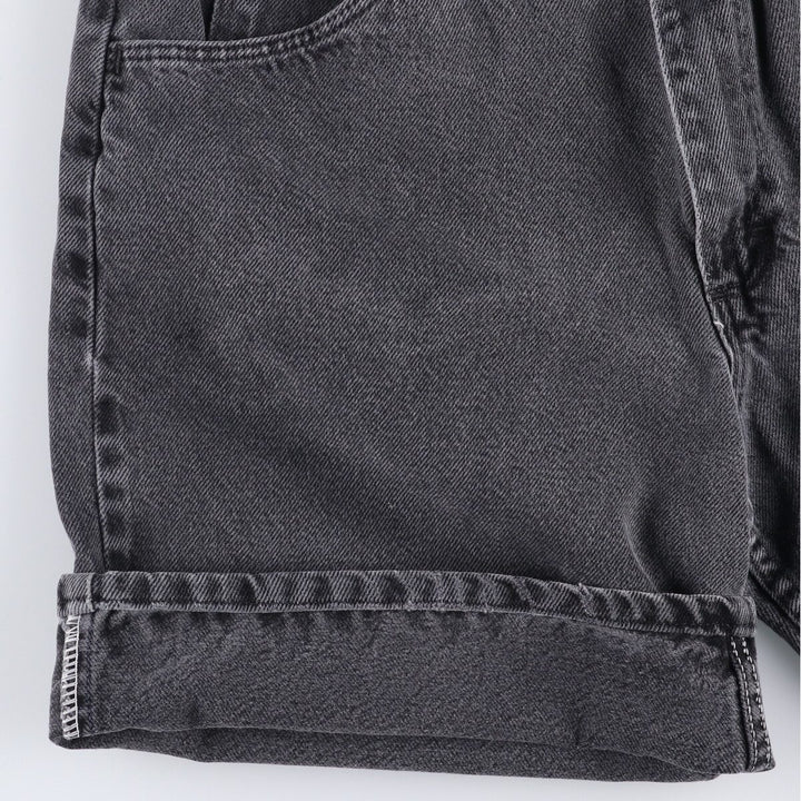 Wrangler Black Denim Shorts, Shorts, Men's, W32 equivalent cotton black type Vintage Second Hand