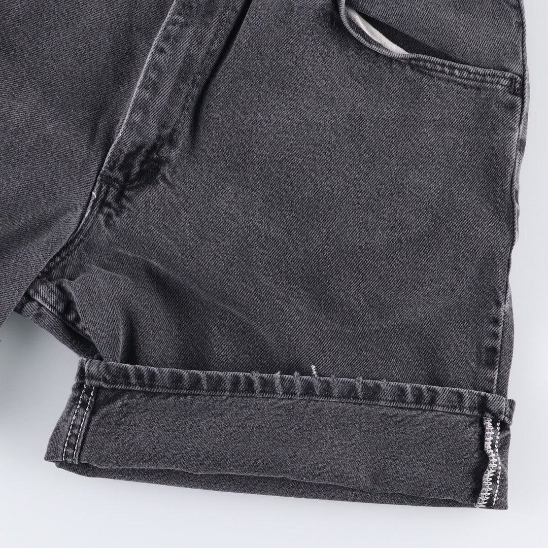 Wrangler Black Denim Shorts, Shorts, Men's, W32 equivalent cotton black type Vintage Second Hand