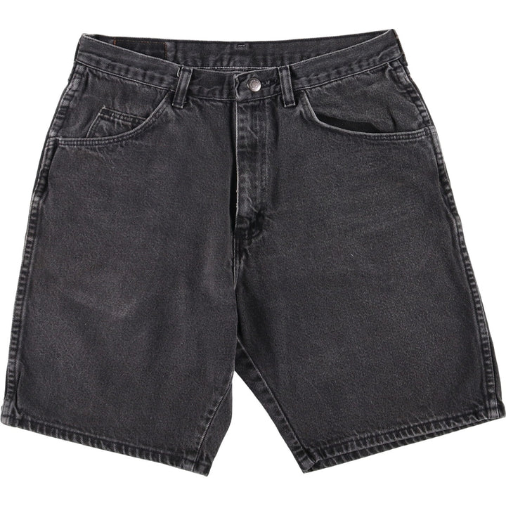 Wrangler Black Denim Shorts, Shorts, Men's, W31 equivalent unclear black type Vintage Second Hand
