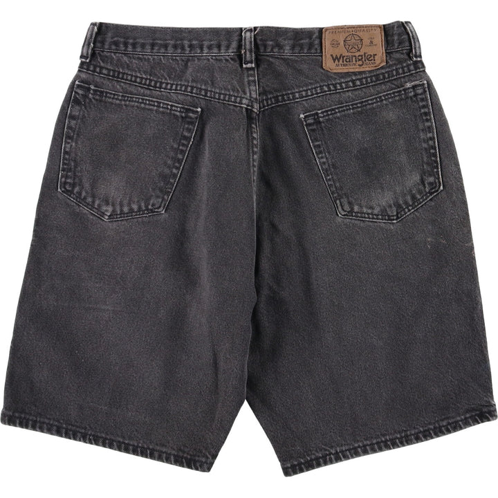 Wrangler Black Denim Shorts, Shorts, Men's, W31 equivalent unclear black type Vintage Second Hand