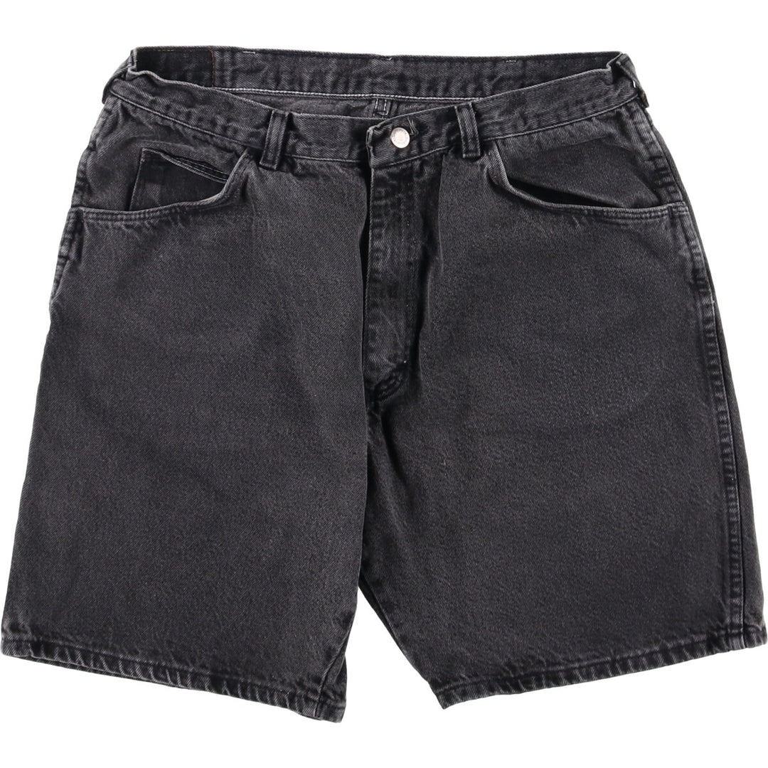 Wrangler Black Denim Shorts, Shorts, Men's, W34 cotton black type Vintage Second Hand