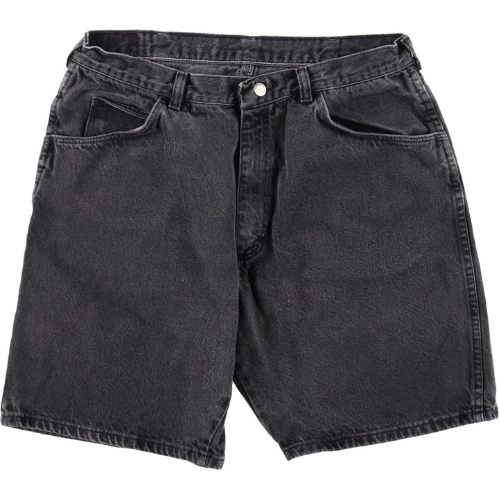 Wrangler Black Denim Shorts, Shorts, Men's, W34 cotton black type Vintage Second Hand