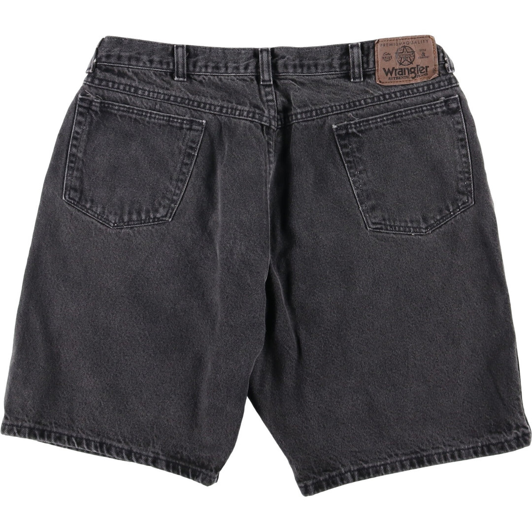 Wrangler Black Denim Shorts, Shorts, Men's, W34 cotton black type Vintage Second Hand