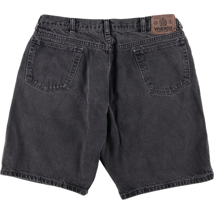 Wrangler Black Denim Shorts, Shorts, Men's, W34 cotton black type Vintage Second Hand