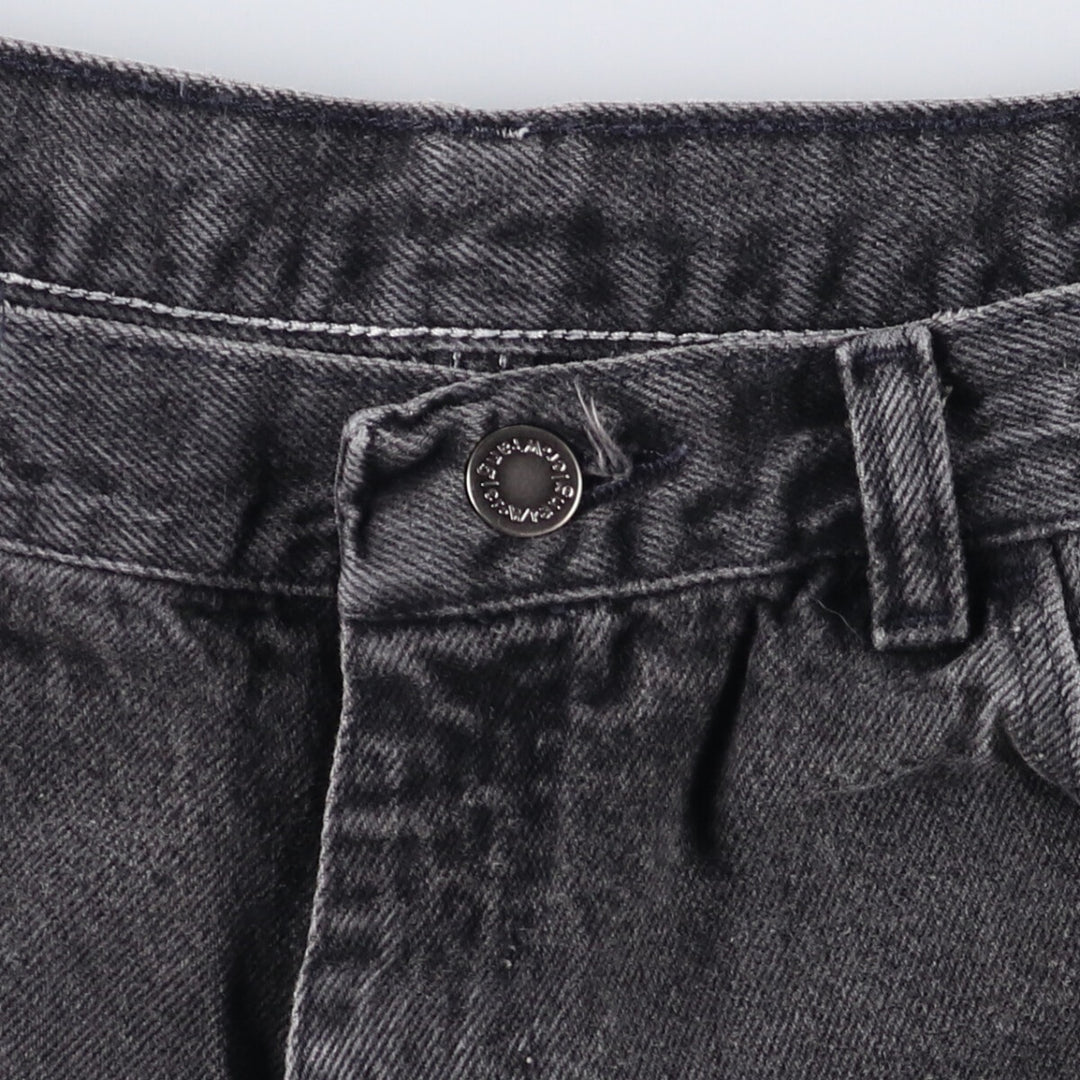 Wrangler Black Denim Shorts, Shorts, Men's, W34 cotton black type Vintage Second Hand