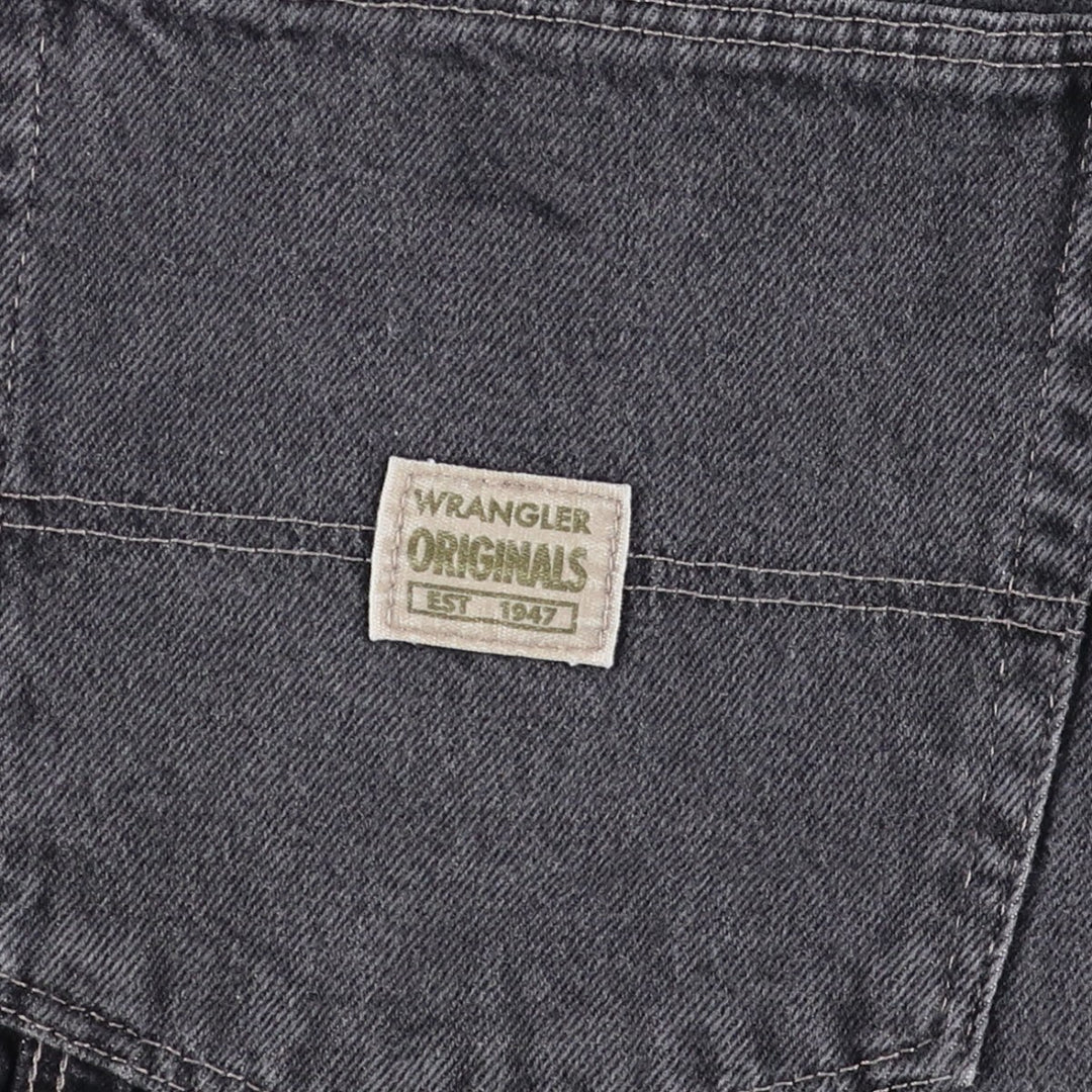 Wrangler Men's Black Denim Painter Shorts, Size W37 cotton black type Vintage Second Hand