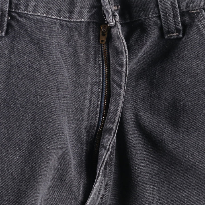 Wrangler Men's Black Denim Painter Shorts, Size W37 cotton black type Vintage Second Hand