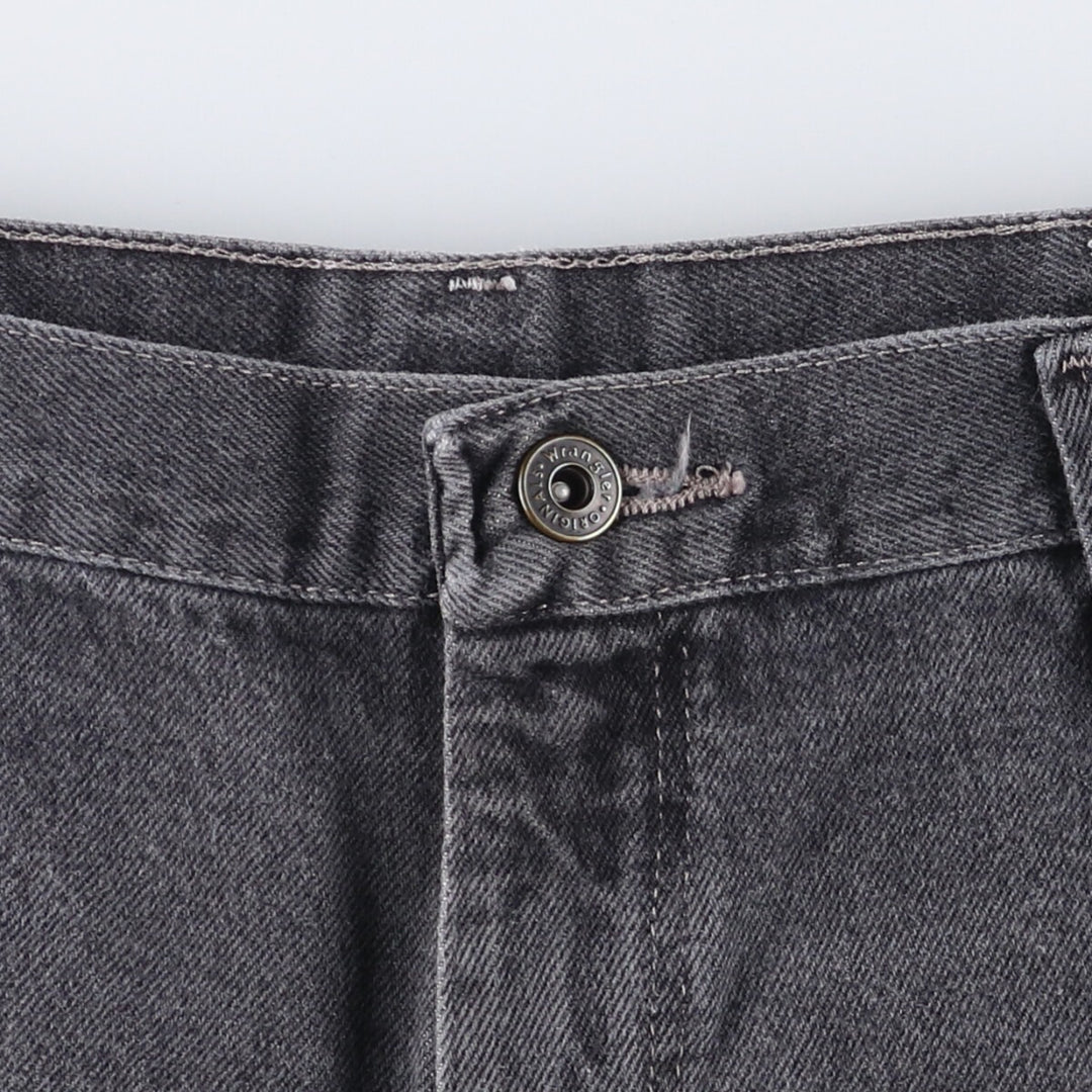Wrangler Men's Black Denim Painter Shorts, Size W37 cotton black type Vintage Second Hand