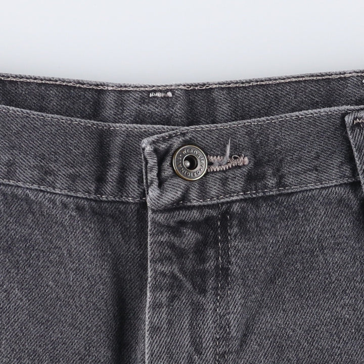 Wrangler Men's Black Denim Painter Shorts, Size W37 cotton black type Vintage Second Hand