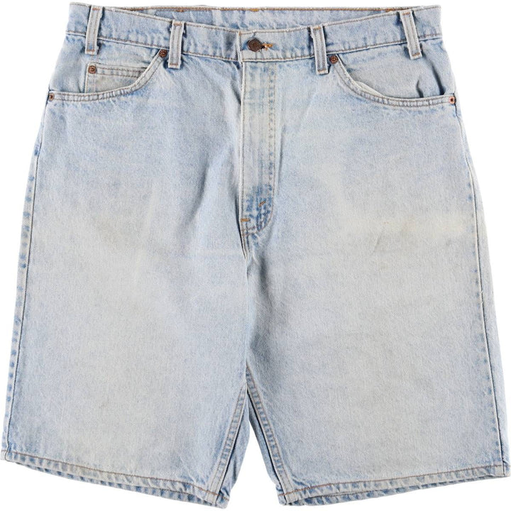 90'S Levi's 36550-0214 Orange Tab Denim Shorts, Made in USA, Men's Size 36, Vintage cotton blue type Vintage Second Hand