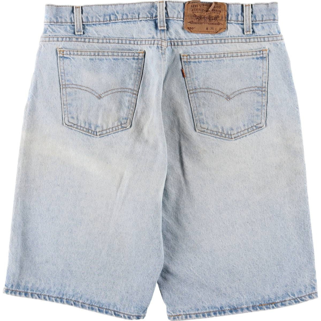 90'S Levi's 36550-0214 Orange Tab Denim Shorts, Made in USA, Men's Size 36, Vintage cotton blue type Vintage Second Hand