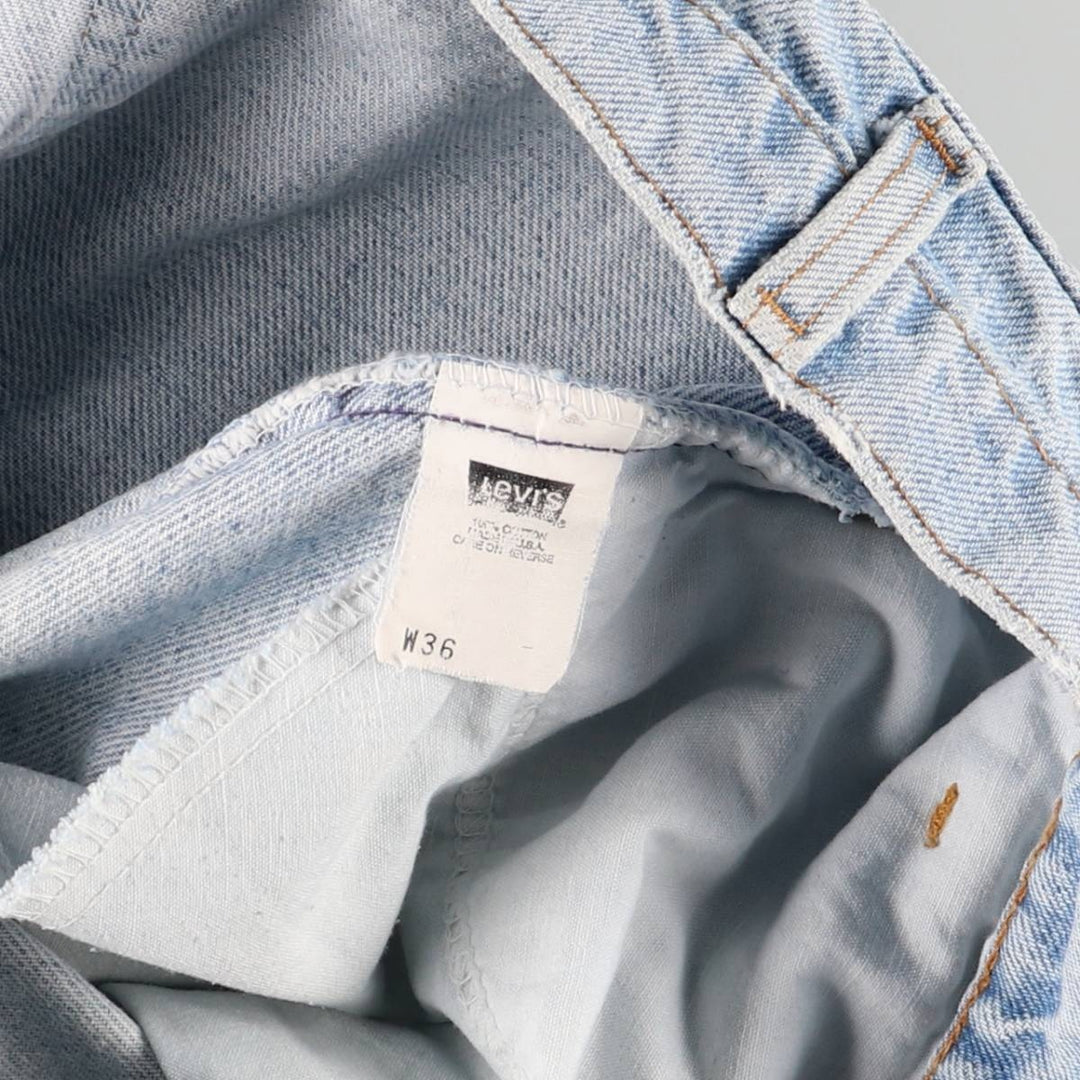 90'S Levi's 36550-0214 Orange Tab Denim Shorts, Made in USA, Men's Size 36, Vintage cotton blue type Vintage Second Hand