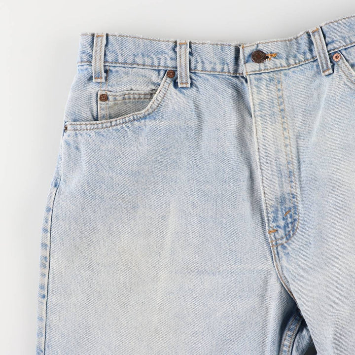 90'S Levi's 36550-0214 Orange Tab Denim Shorts, Made in USA, Men's Size 36, Vintage cotton blue type Vintage Second Hand