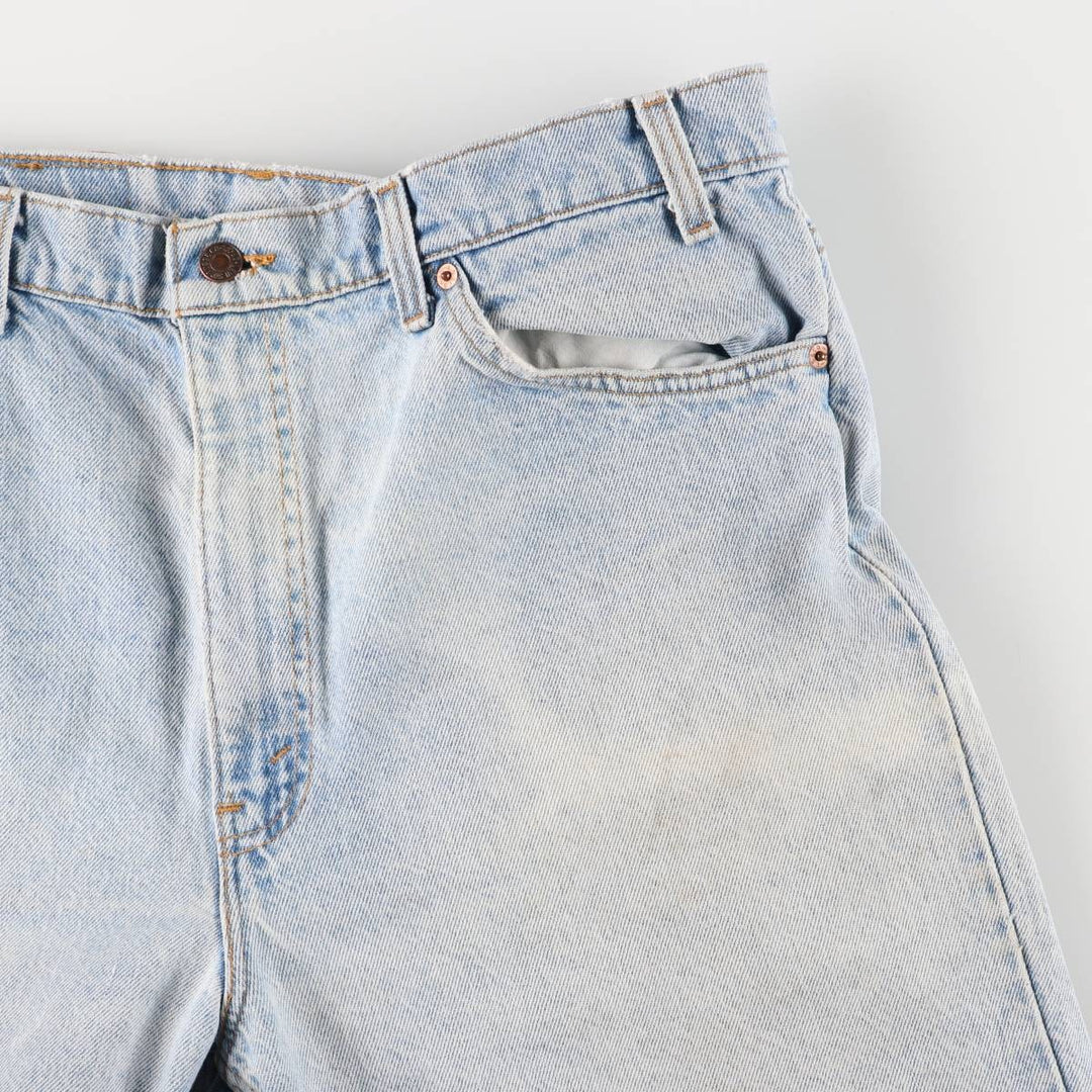 90'S Levi's 36550-0214 Orange Tab Denim Shorts, Made in USA, Men's Size 36, Vintage cotton blue type Vintage Second Hand