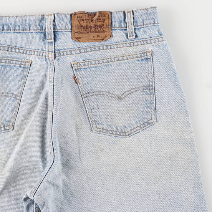 90'S Levi's 36550-0214 Orange Tab Denim Shorts, Made in USA, Men's Size 36, Vintage cotton blue type Vintage Second Hand