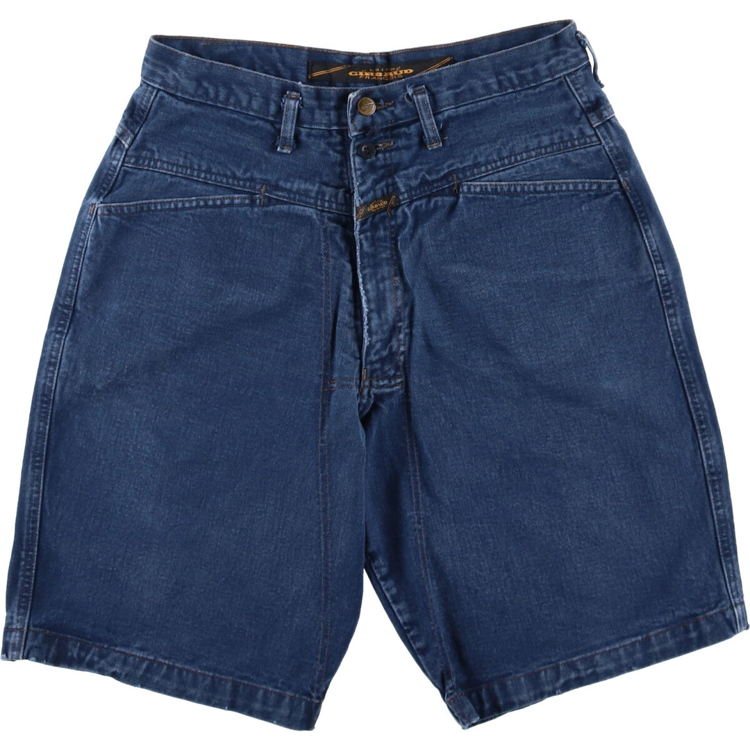 90'S Marithé François Girbaud denim shorts, half pants, jorts, men's w32 equivalent, vintage cotton blue type Vintage Second Hand