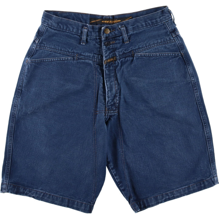 90'S Marithé François Girbaud denim shorts, half pants, jorts, men's w32 equivalent, vintage cotton blue type Vintage Second Hand