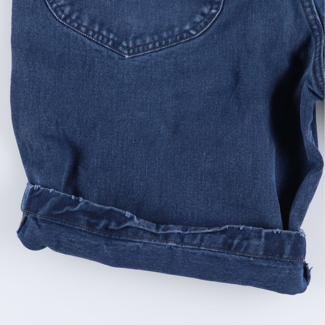 90'S Marithé François Girbaud denim shorts, half pants, jorts, men's w32 equivalent, vintage cotton blue type Vintage Second Hand